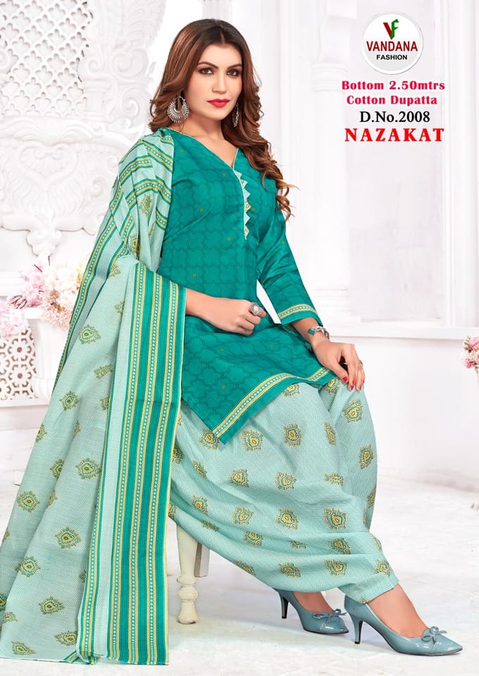 Vandana Nazakat Vol 2 Cotton Dress Material Catalog
